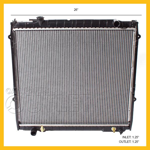 95-01 02 03 04 tacoma 2.4 2.7 l4 radiator 3.4l v6 auto a/t 22-5/8"core 4wd new