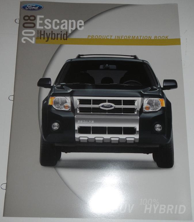 2008 ford escape + escape hybrid product information book brochure