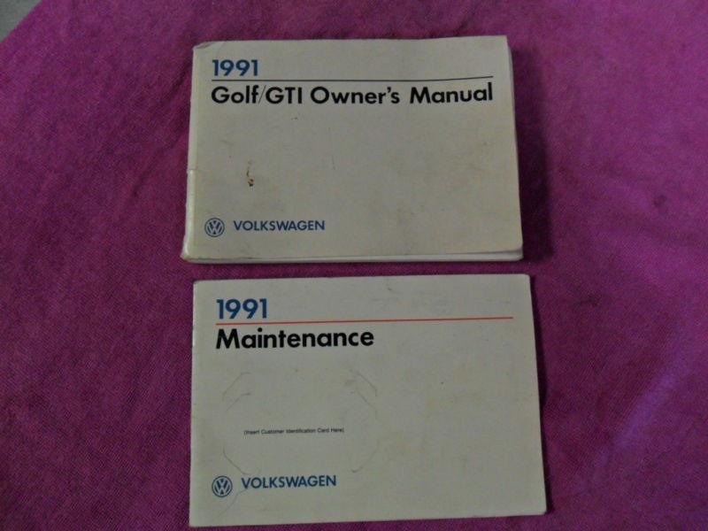 1991 volkswagen golf gti  owners manual