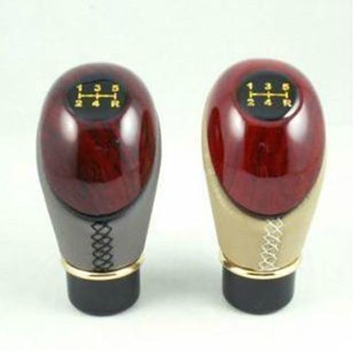 1pcs new car vehicle leather mahogany shift lever gear knob car booster 2 colors