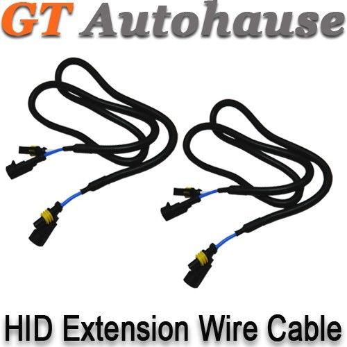 2pcs 1m long hid extension wire cable for car  ballast and xenon bulbs #ad12