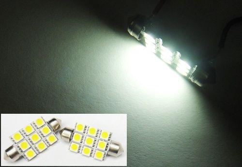 Festoon bulb 42mm 9 high power smd led light dome map suv 211-2 578 212-2 white