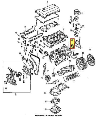 Infiniti 122791n510 genuine oem factory original rear main seal