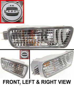 8151004080 clear lens new park light with bulbs right hand rh passenger side car