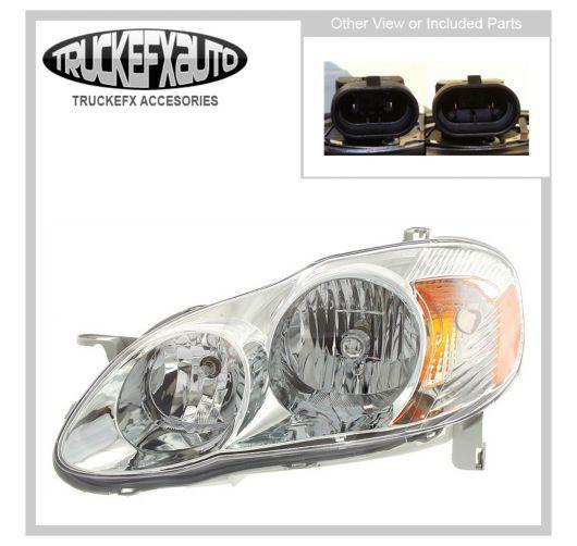 New headlight lamp driver left side clear lens halogen lh hand to2502142