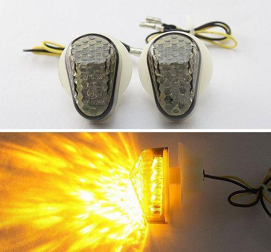 Smoke led flush mount front turn signals for yamaha fz1 04-09,fz6 06-11