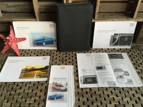 2008 audi s4 cabriolet owners manual + navigation bk (buy oem) convertible!!