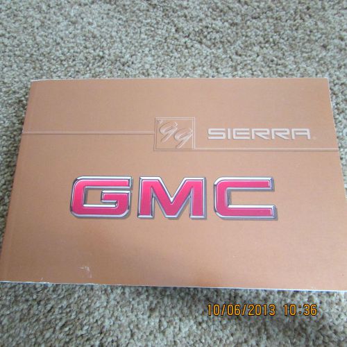 1999 gmc sierra  owners manual.   *used,but nice *