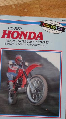 Honda xl/xr/tlr125-200.....1979-1987 service, repair, maintenance manual