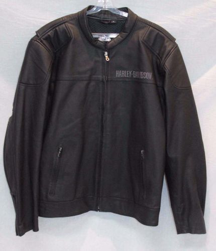 Harley davidson riding gear men’s xl black motorcycle leather jacket #8236