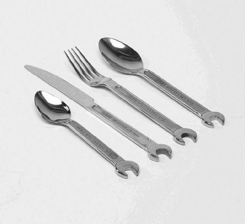 Seletti diy steel cutlery - 4 piece metric wrench set, silverware retail $95