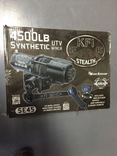 Kfi stealth 4500 atv utv winch kit with synthetic cable