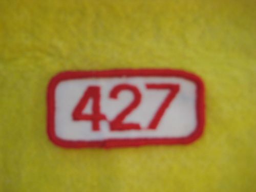 Vintage ford chevrolet 427 engine red white uniform patch 2 1/2&#034;x1 1/4&#034;