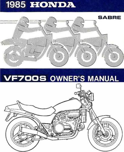 1985 honda vf700s sabre 700 motorcycle owners manual-vf700 sabre-vf 700 s-vf700s