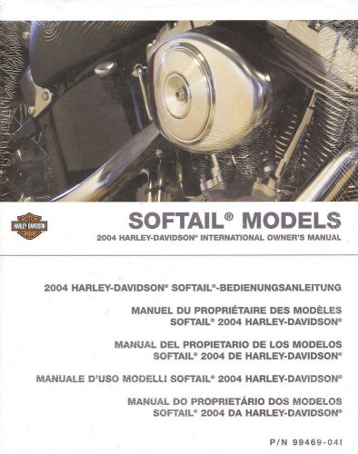 2004 harley-davidson softail international owners manual -new sealed-softail