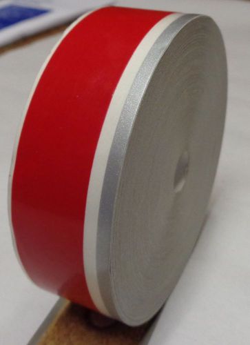 Oem bayliner 1-1/16&#034; trim stripe tape in red, white, and silver - 69&#039; roll