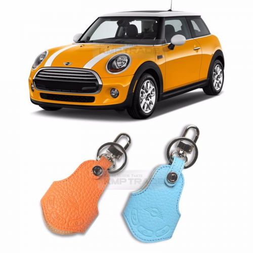 Premium accessory natural leather cowhide smart key case cover for bmw mini