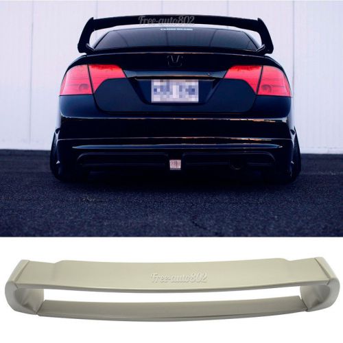 Fit for 06-11 honda civic 4dr mug style rear trunk spoiler wing abs unpainted