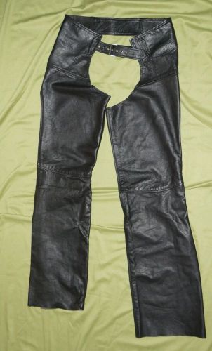 Vintage sears leather shop motorcycle leather chaps size medium