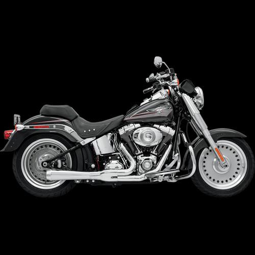 Road rage 2-into-1 exhaust systems, chrome short for 1986-2011 harley softail