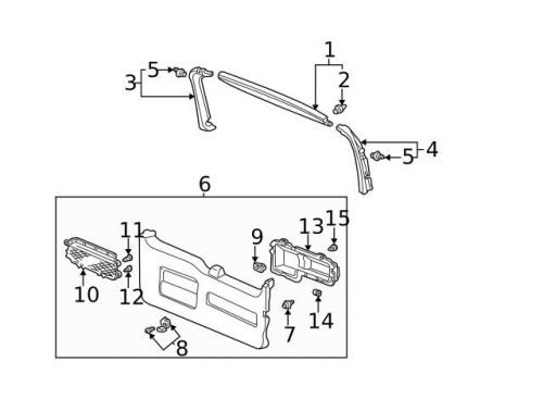 Genuine 1997-2006 honda cargo net lower bolt 93913-14220