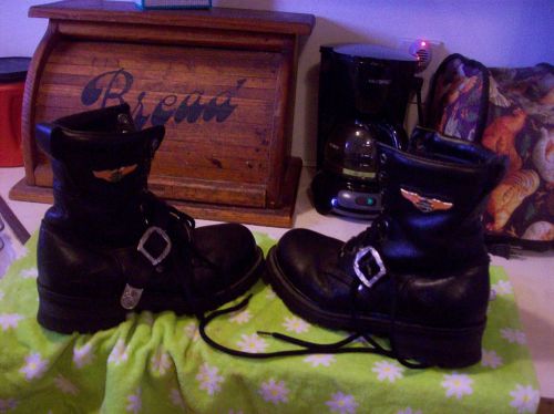 Harley davidson boots, biker boots, black boots, 8 1/2 women boots, riding boots