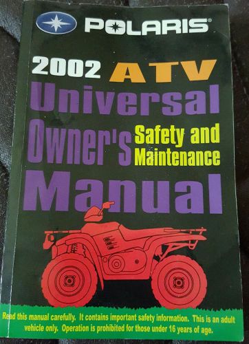 2002 polaris universal owner&#039;s manual