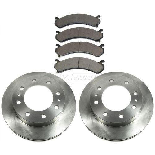 Chevy pickup truck disc rotors & front ceramic brake pads kit ax55062 axcd784