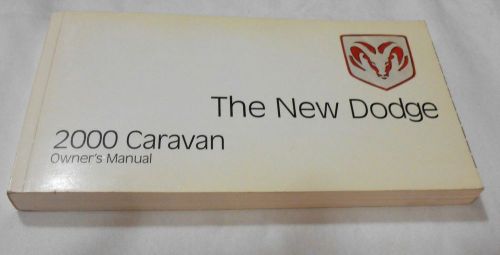 2000 dodge caravan owner&#039;s manual.- oem  /  free s/h, / very nice condition,,