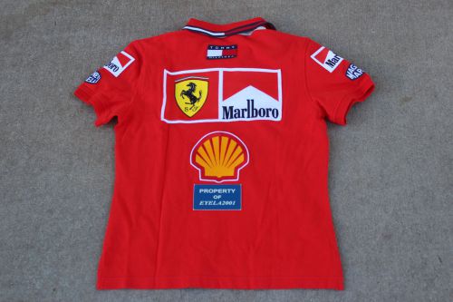 2000 season ferrari tommy hilfiger polo shirt penske pit f1 indy nascar