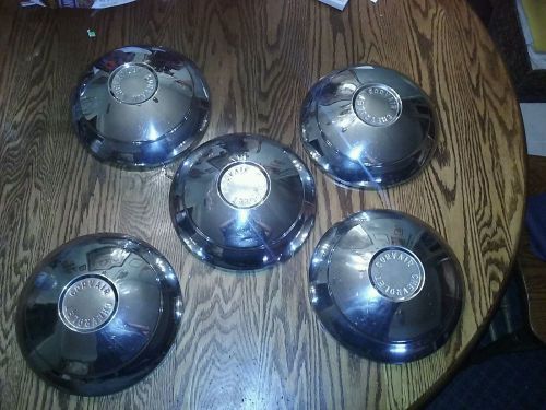 Vintage corvair hubcaps 1960-1961 corvair dog dish chrome wheel covers