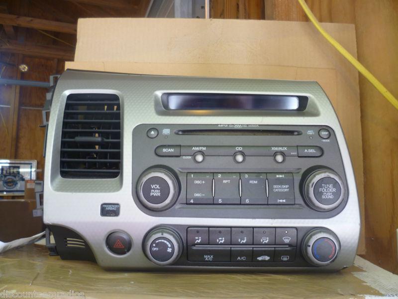 06-09 honda civic radio cd mp3 xm & code 39101-sna-a520 2ad0 factory *