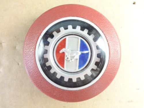 1979 1980 ford mustang nos steering wheel horn button red mint! d9zz-3649-e