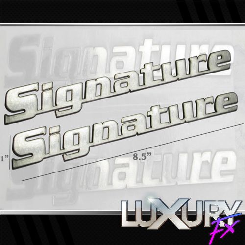 2pc. luxury fx stainless steel signature rear emblem for 2007 lincoln mkx