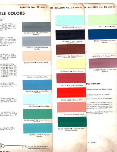 1956 oldsmobile 88 98 super 88 56 paint chips 56 dupont 2