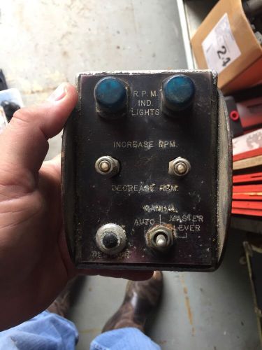 Unknown aircraft switch assy . dc3? prop speed ?