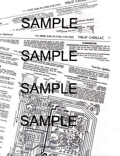 1936 cadillac v8 series 36-60 36-70 36-75 36 wiring tuneup diagrams