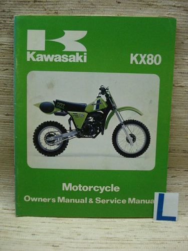 1980 kawasaki motorcycle owner&#039;s &amp; service repair manual kx80