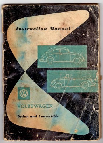 1961 volkswagen sedan &amp; convertible owners manual