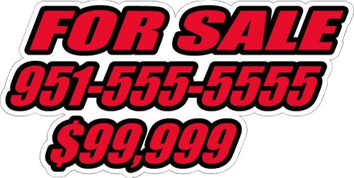 &#034;for sale&#034; by owner custom decal with number &amp; price