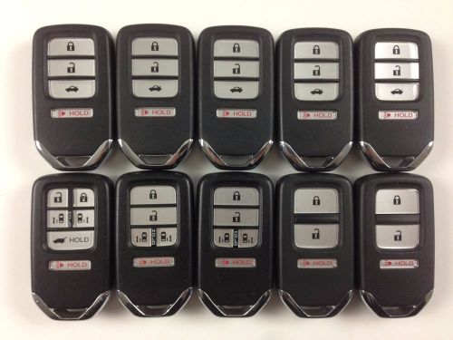 Lot of 10 honda accord odyssey cr-v 13-15 smart key less entry remote oem fob