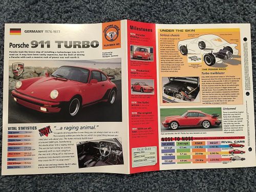 ★★ porsche 911 turbo - collector brochure specs info 1976 - 1977 ★★