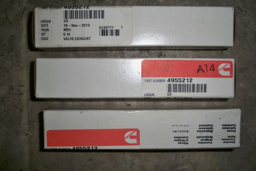 3 new 6.7 cummins exhaust valves part #: 4955212