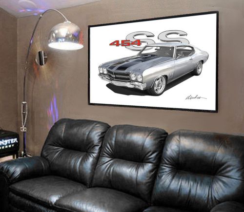 &#039;70 chevelle ss poster print art original artist