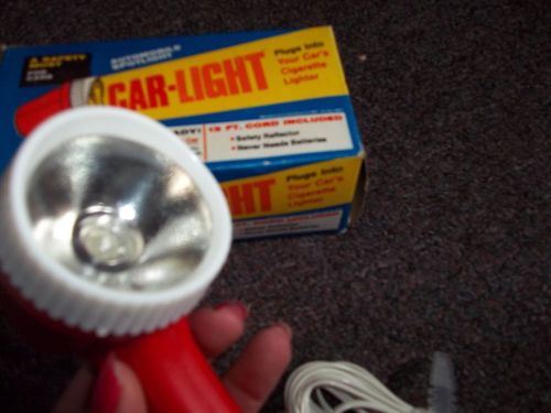 Vintage car-light automobile spotlight plugs into cigarette lighter 13 ft cord