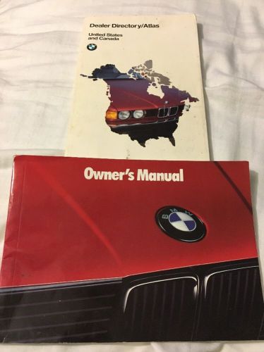 1993 bmw e30 3-series owner&#039;s manual and dealer directory