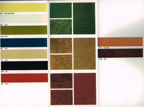 1973 saab color chart paint chip sample guide brochure: 99,99l,ems,l