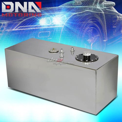 19 gallon top-feed performance polished aluminum fuel cell tank+cap+level sender