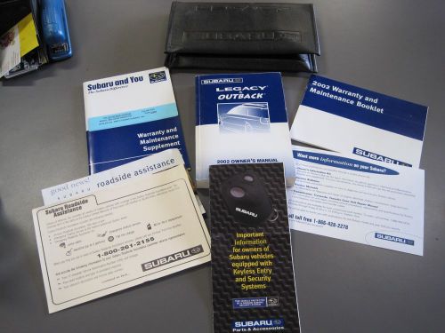 2002 subaru legacy &amp; outback owners manual set