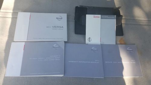 2011 nissan versa owner&#039;s manual &amp; case pouch books cd instructions